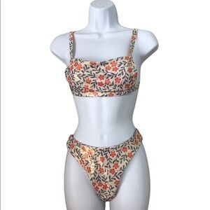 ROMWE Two Piece Floral Bikini Size S